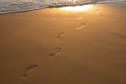 adımlar, ayak izleri, kum içeren Ücretsiz stok fotoğraf