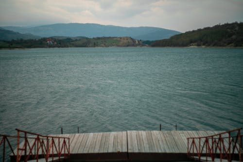 Free stock photo of blue, lake, pier