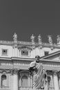 Old sculpture near Basilica of Saint Peter in Vatican