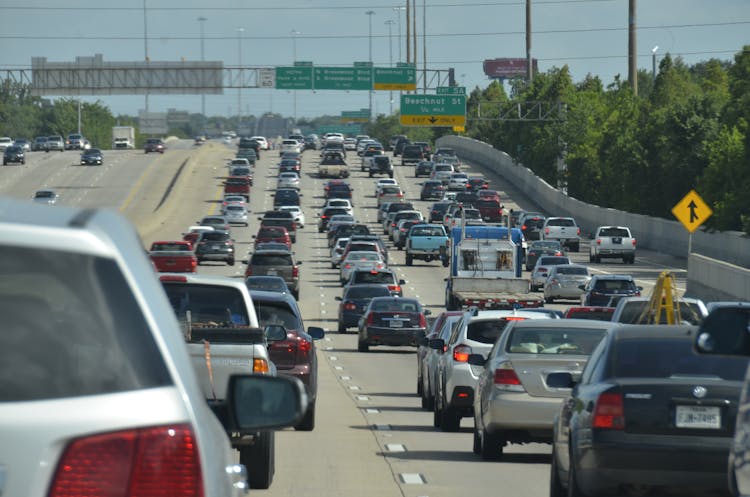 Traffic Jam On Highway 