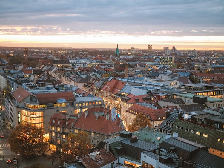 Aerial View Of City Buildings