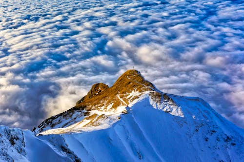 Kostenloses Stock Foto zu alpen, berggipfel, drohne erschossen