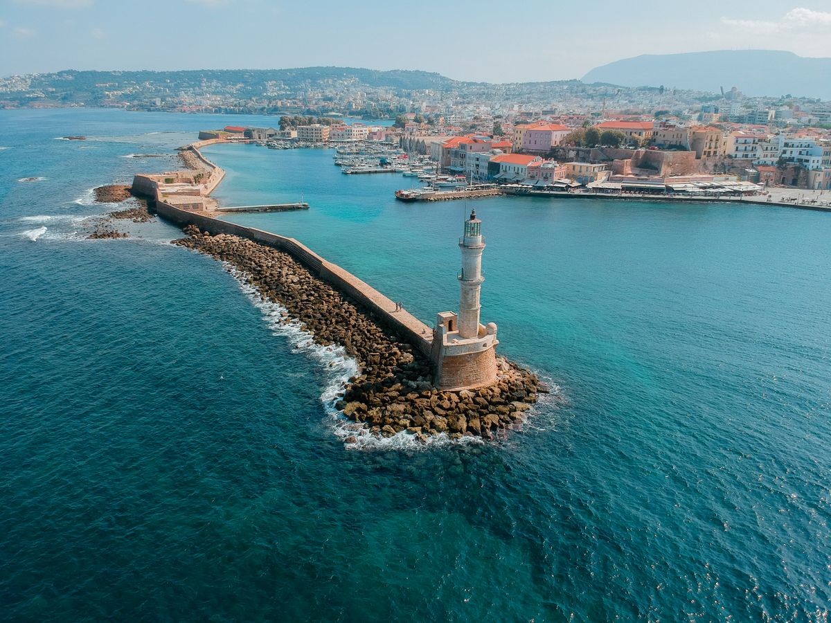 The Venetian lighthouse of Chania, Crete
