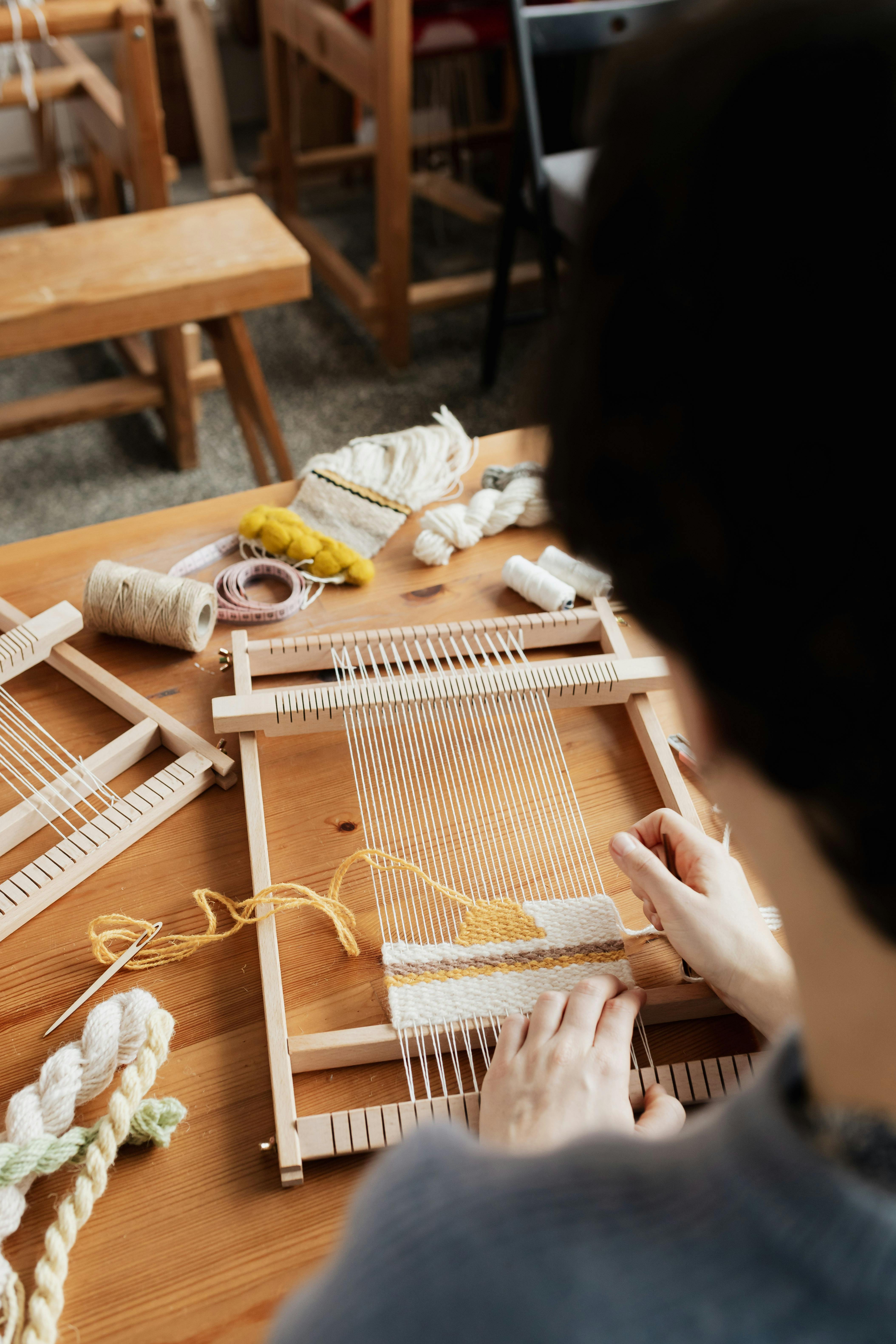 photo of person weaving