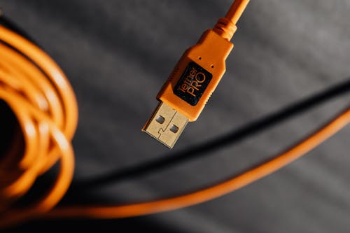 Close-Up Photo of Usb Cable