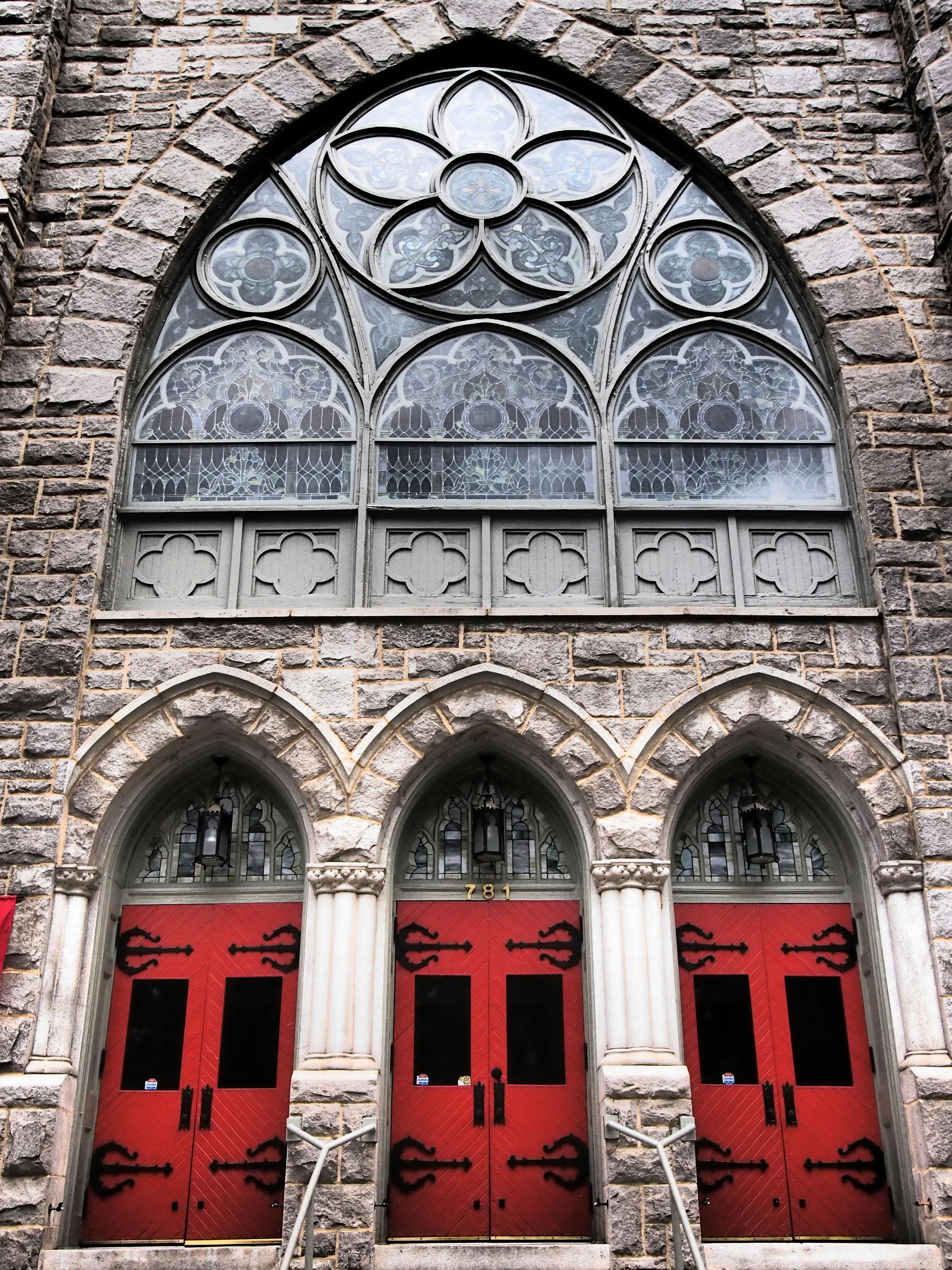 Free stock photo of church, doors, stained glass