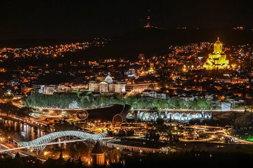 Illuminated Tbilisi at Night