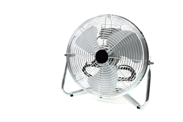 Gray Round Floor Fan