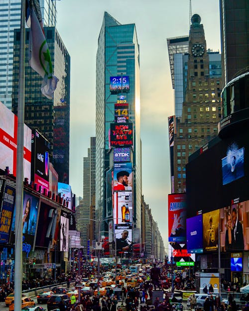 뉴욕, 도시, 타임 스퀘어의 무료 스톡 사진
