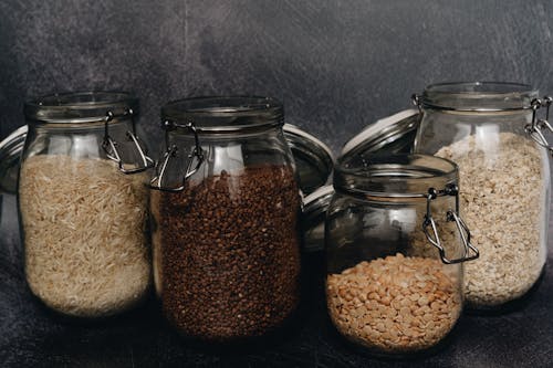 Large Jars of Grains