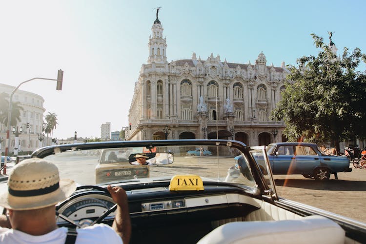 Convertible Taxi In City