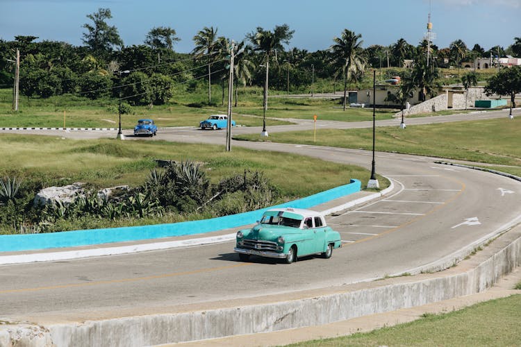 Convertible Cars On Raceway