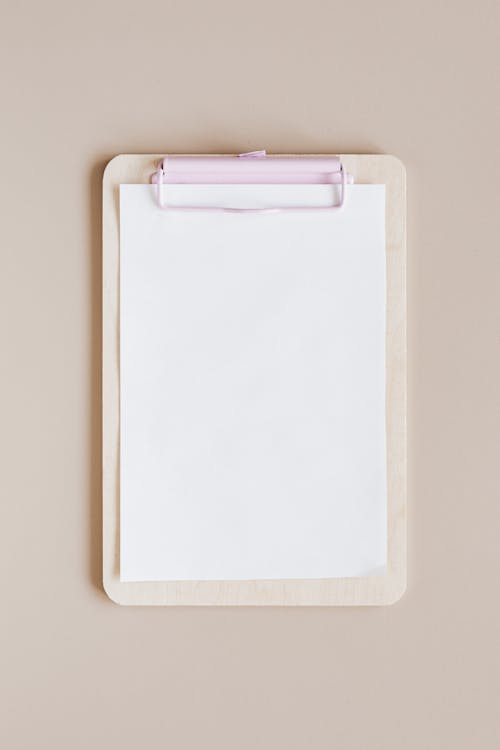 Gratis lagerfoto af blankt papir, bond papir, clipboard