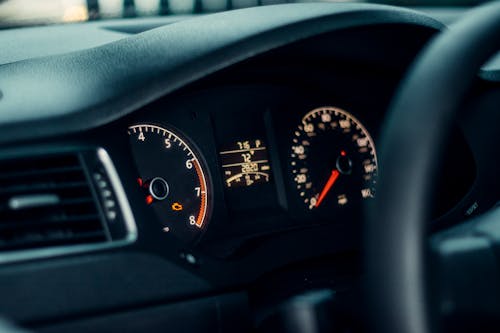 Free  Car Instrument Panel and Gauges Stock Photo