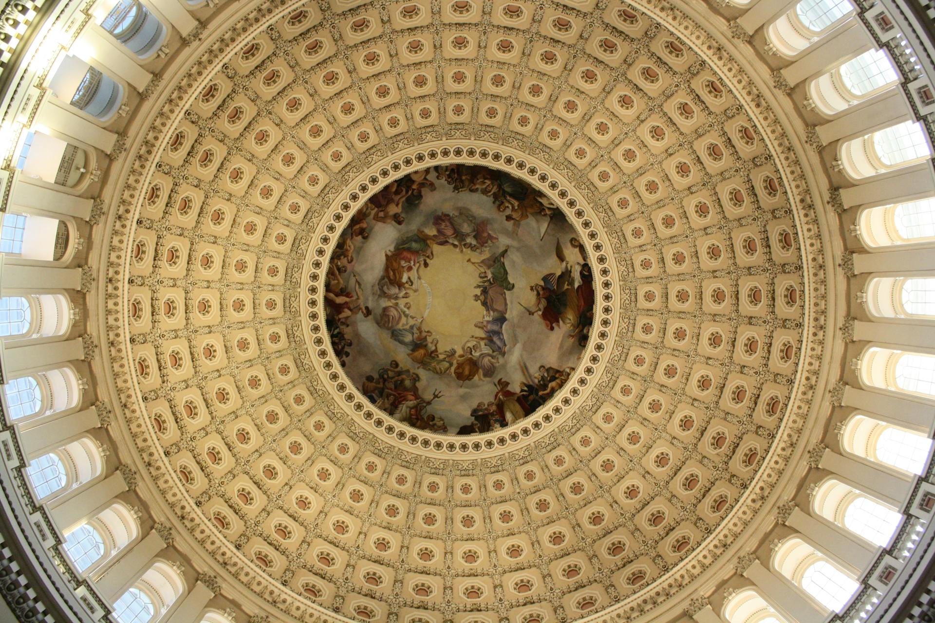 Low-Angle Shot of the Ceiling of a Dome