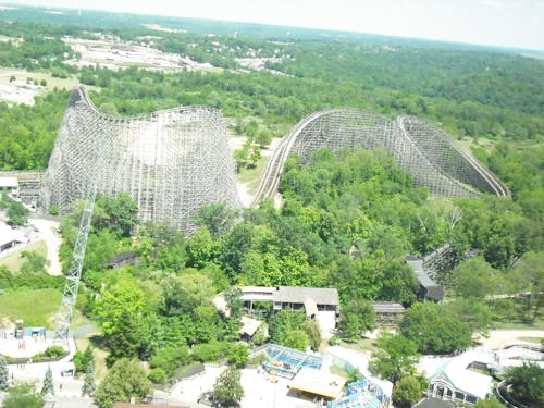 Foto stok gratis perjalanan hiburan, roller coaster, taman hiburan