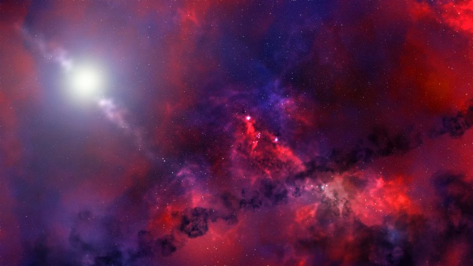 Vibrant cosmic nebula in space with stars, a stunning celestial wallpaper.
