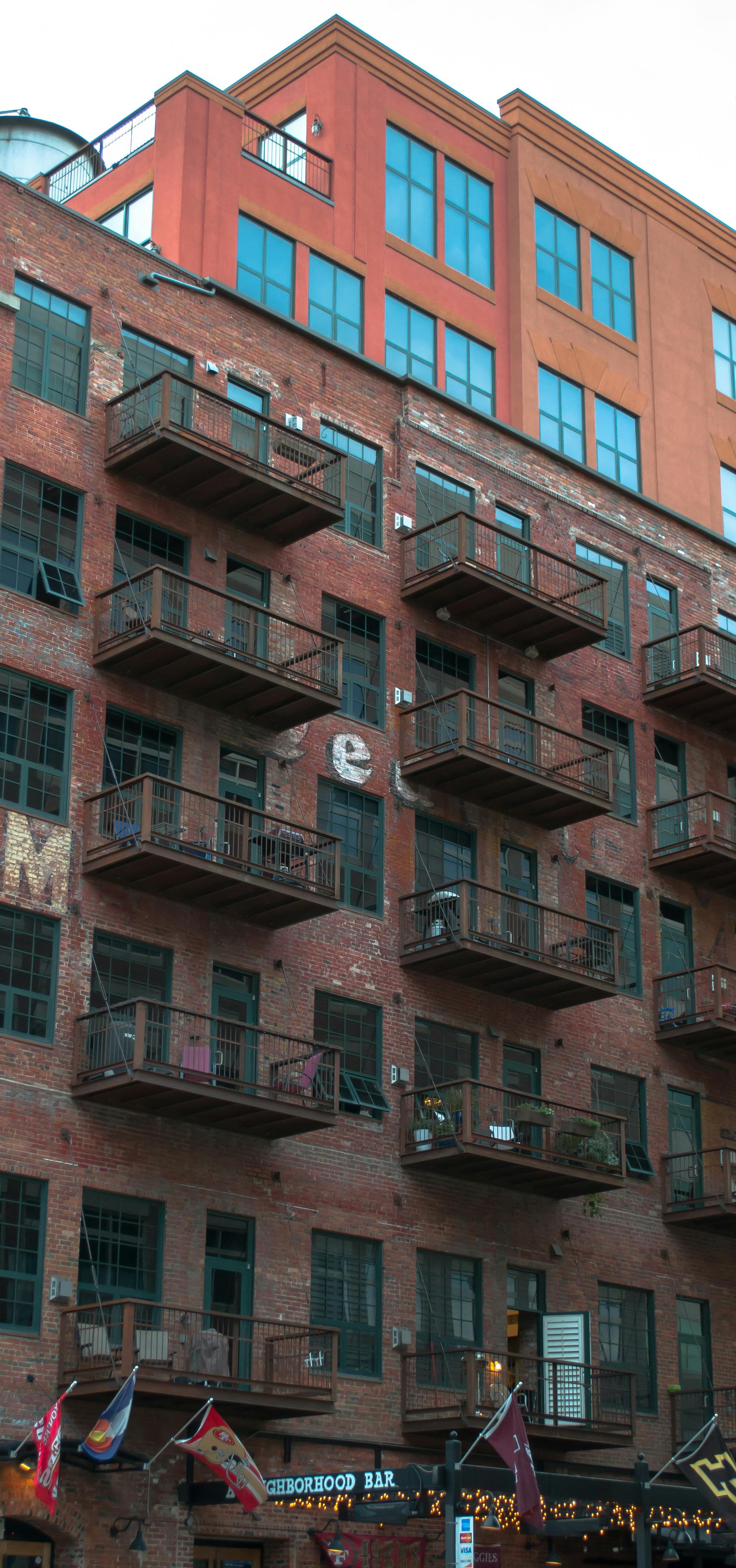 Free stock photo of brick, city, city apartments