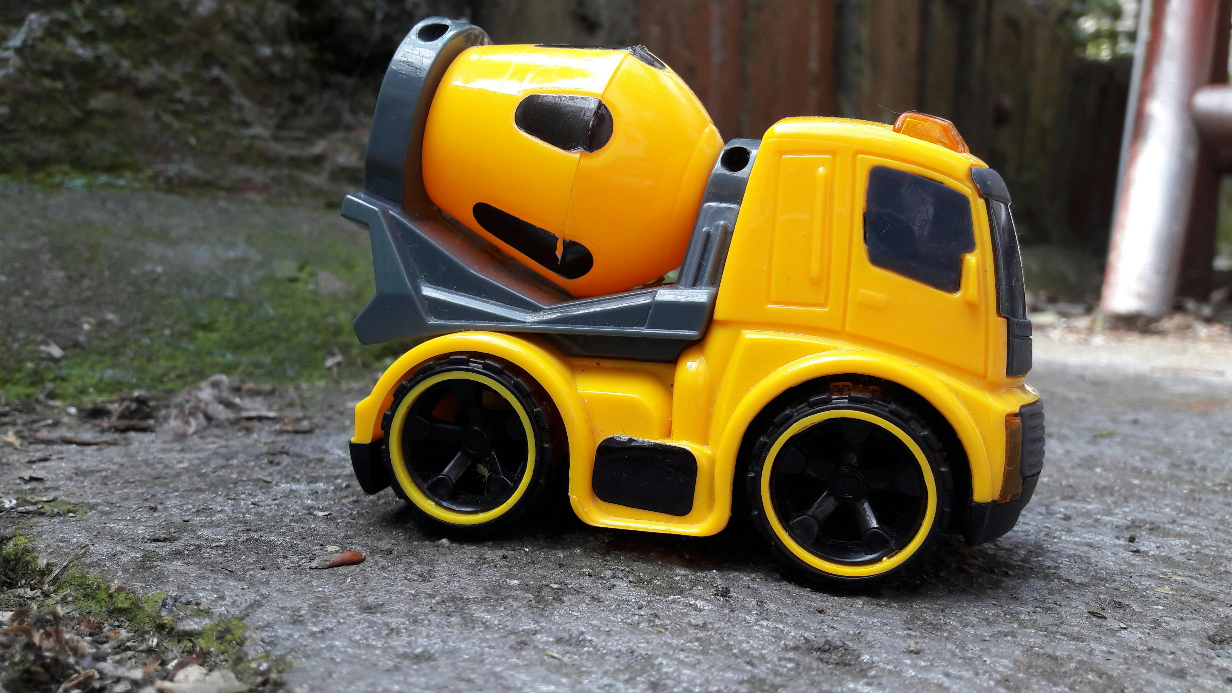 Free stock photo of concrete mixer, toy car
