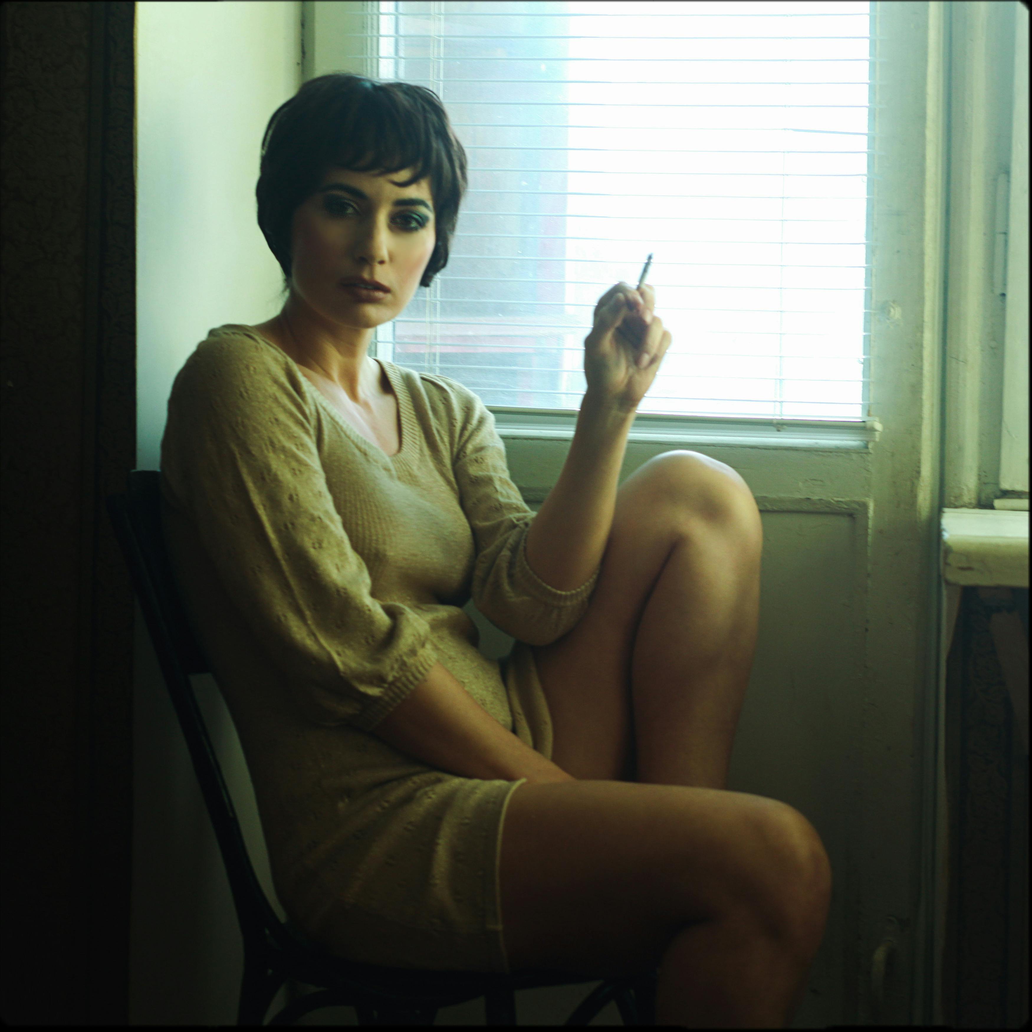 Free stock photo of beautiful women, cigarette, color