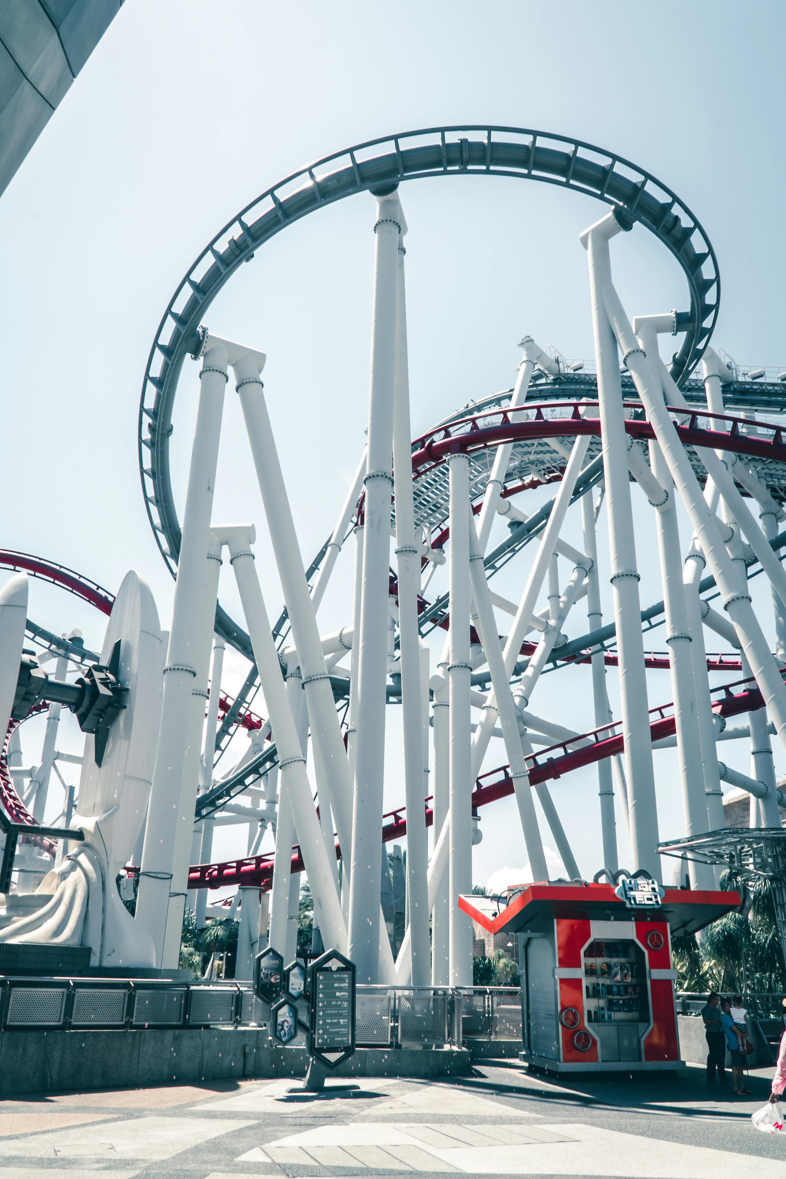 Photo of a Roller Coaster in Universal Studios at Singapore · Free Stock  Photo