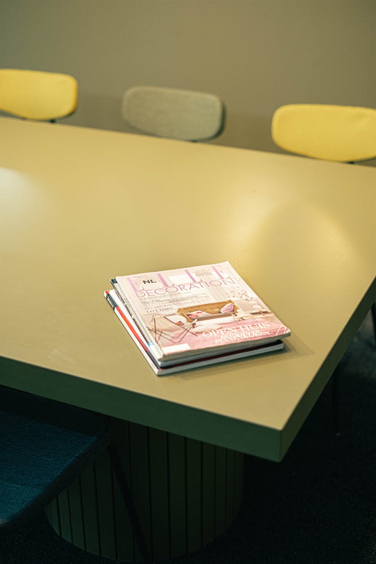 Magazines On A Green Table