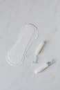 Feminine hygienic products on marble table