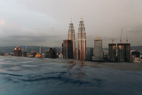 Free The Famous Petronas Twin Towers in Malaysia Stock Photo