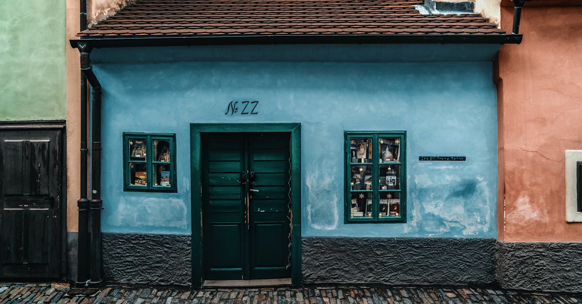 Historic old street with colorful houses in city district