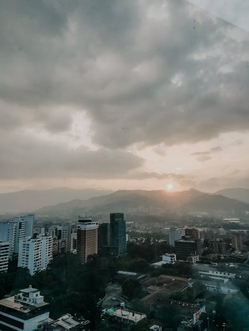 Free stock photo of beautiful sunset, big city, buildings