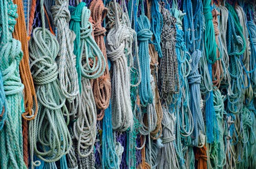 Bunch of Assorted Colored Woven Rope