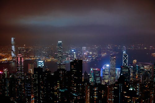 Aerial Photograph of City High-rise Buildings