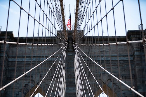 布魯克林大橋, 美国国旗 的 免费素材图片
