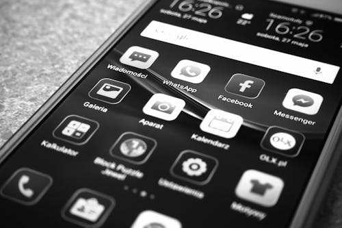免费 黑色android智能手机 素材图片