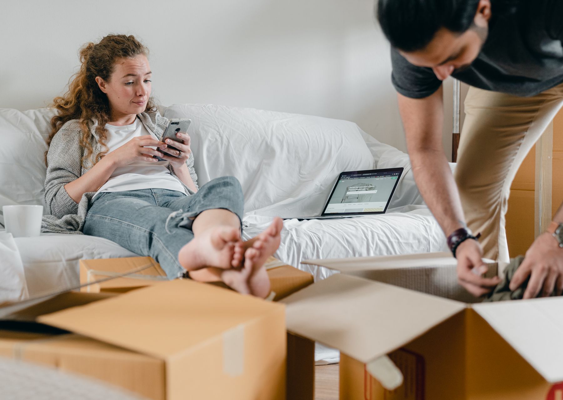 Professional removals crew at work — packing services Headcorn