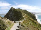 沿着郁郁葱葱的沿海路径探索，可以欣赏到令人惊叹的悬崖，俯瞰充满活力的海洋和晴朗的天空