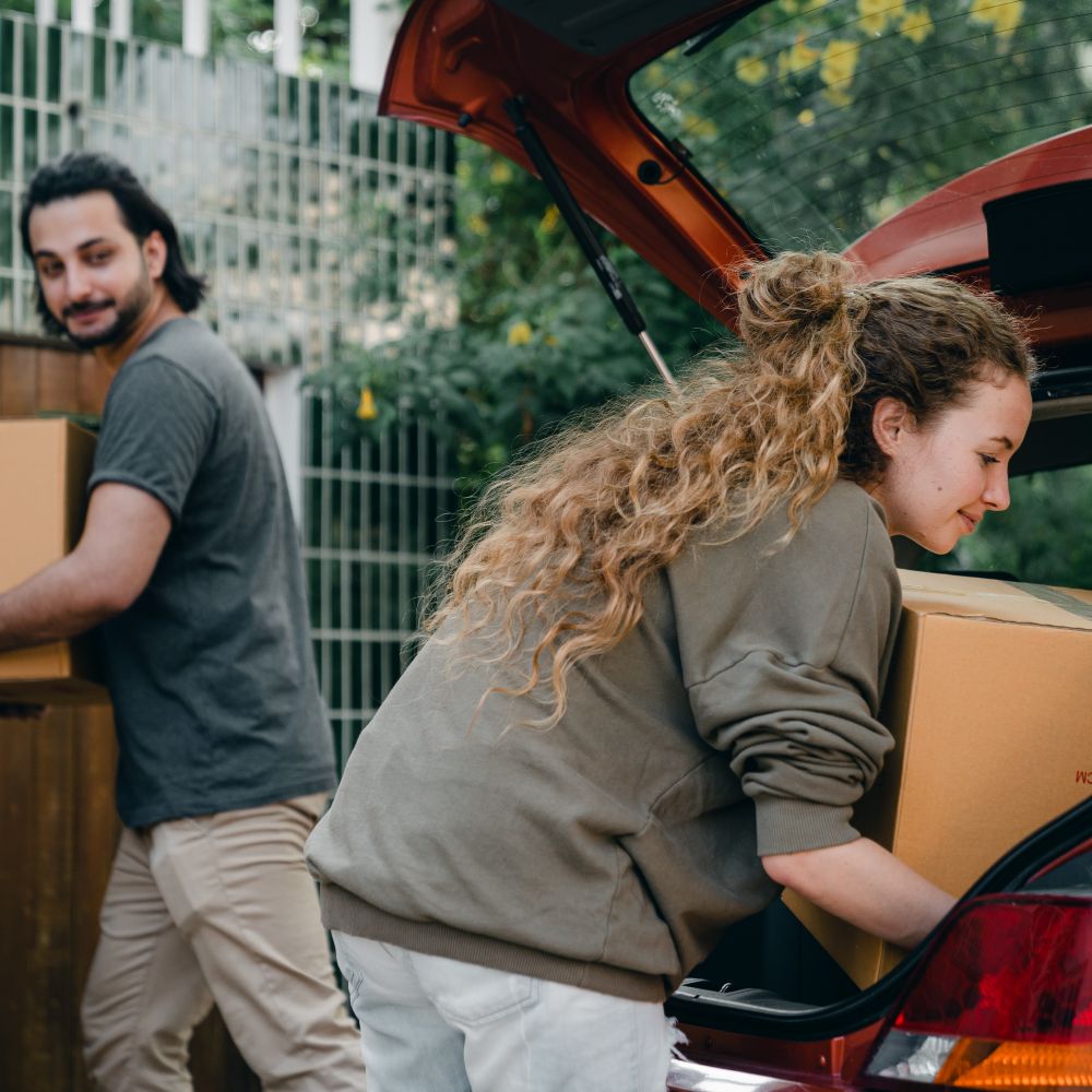 Hackney — belongings being loaded for transport to storage