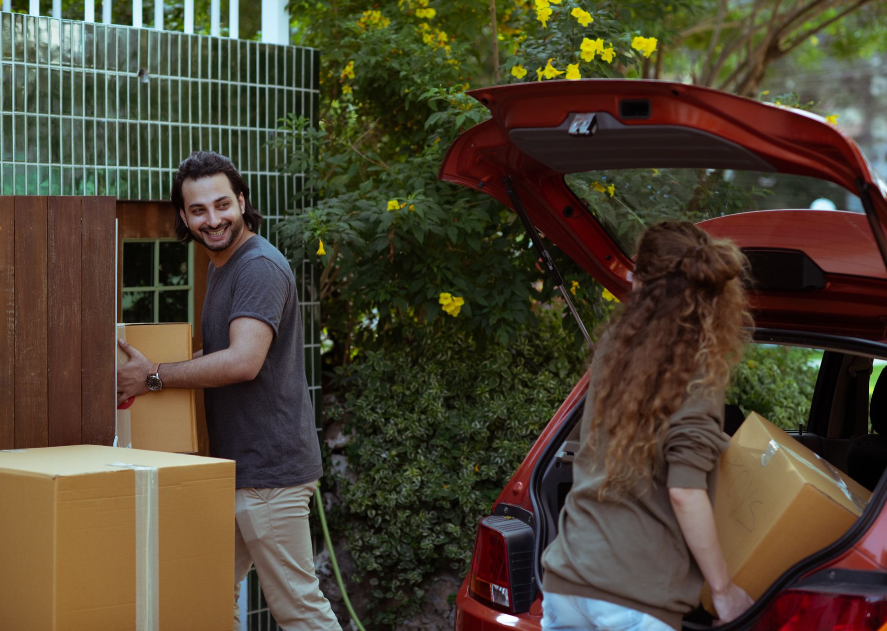 Professional removals crew at work — storage & moves to storage Wallacestone