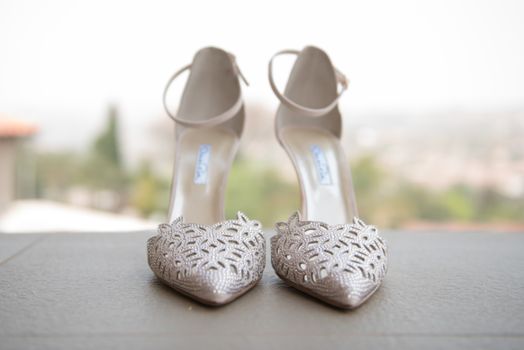 Close-Up Shot of a Pair of Jimmy Choo High Heels