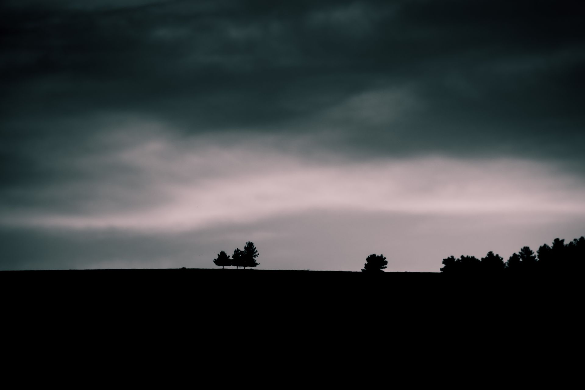 Silhouettes de soldats au crépuscule