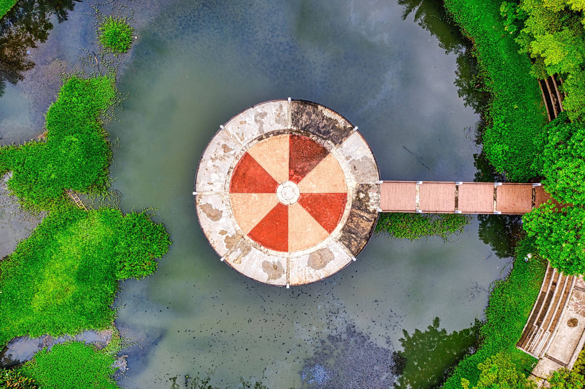 Aerial Photography of Wooden Dock Near the River