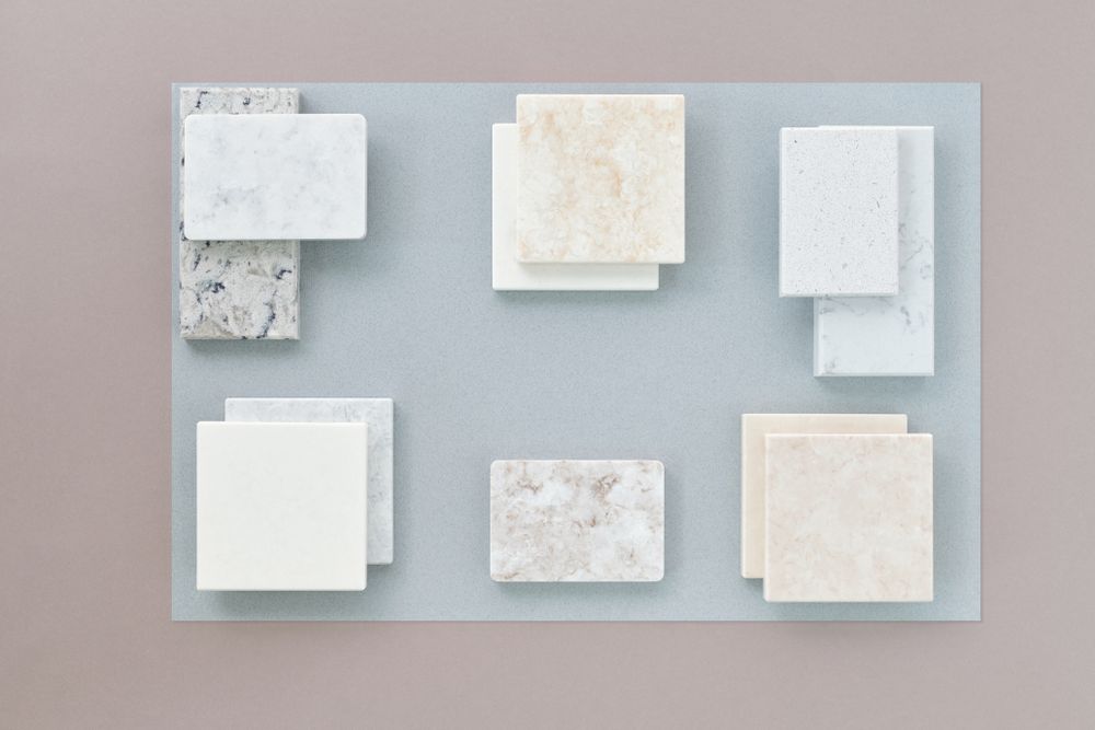 Marble tile samples