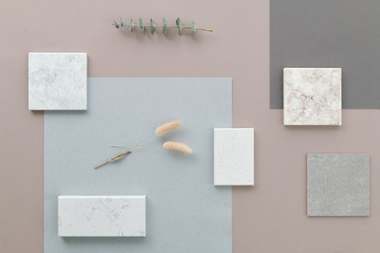 Marble Tiles On A Surface