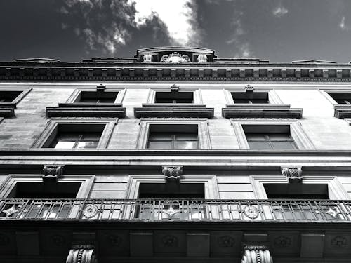 Free Grayscale of Building Stock Photo