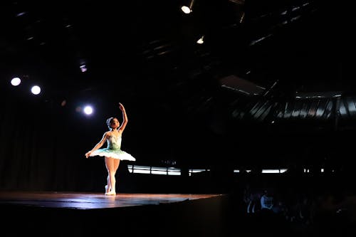 A Ballerina Dancing on Stage