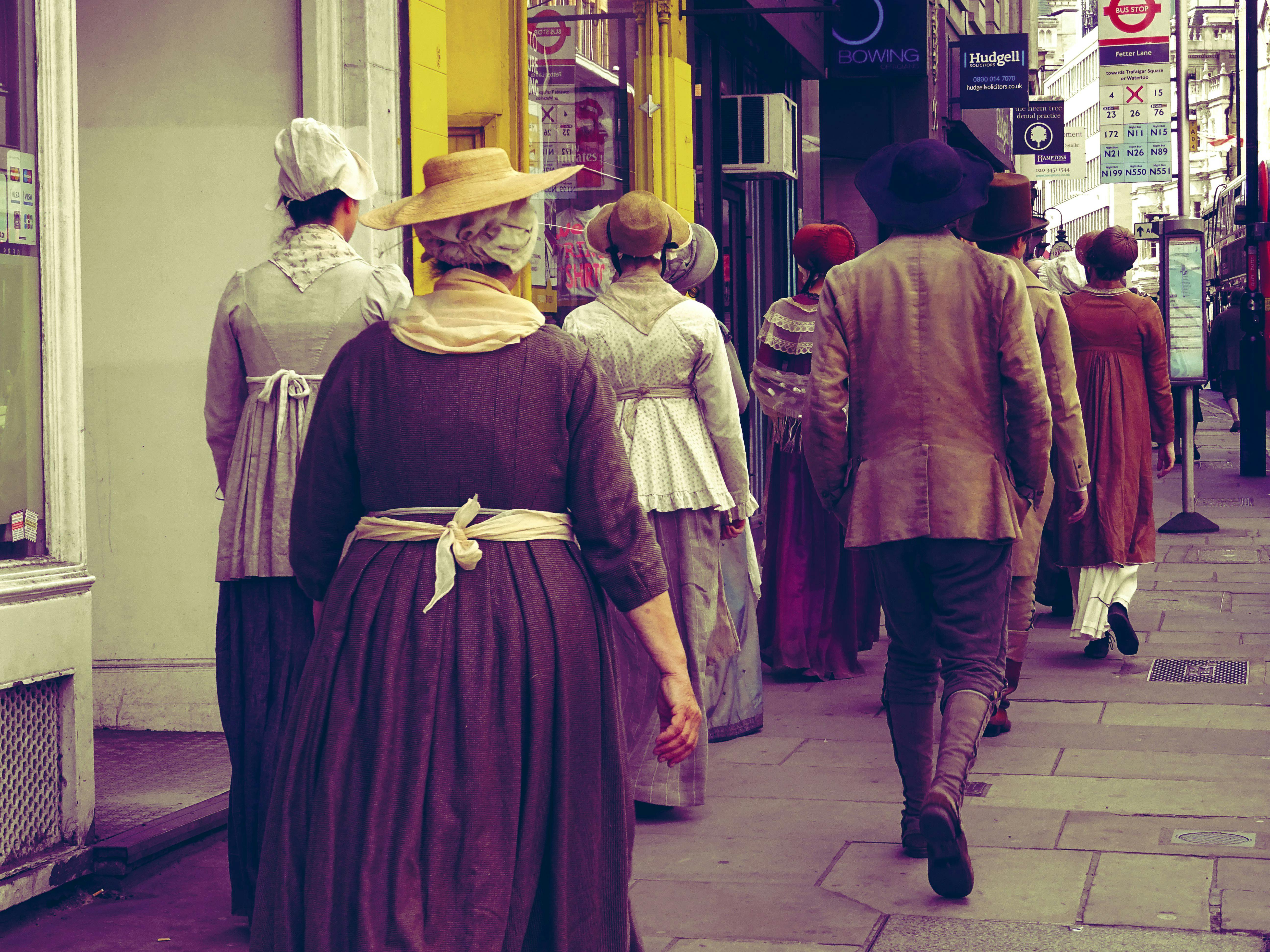 People Walking on Sidewalk · Free Stock Photo