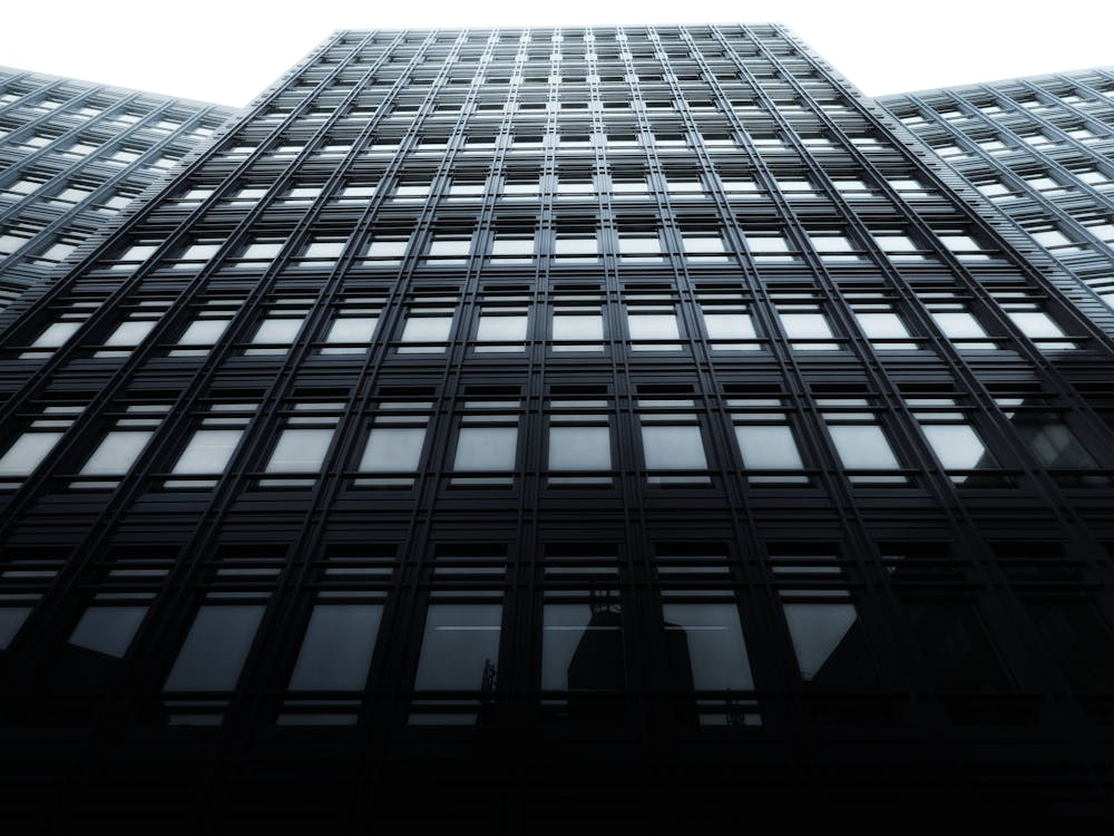 Low Angle Photography of Black and Gray Building