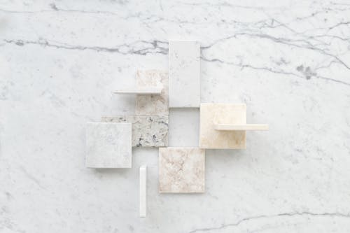 White Concrete Blocks on White Concrete Wall
