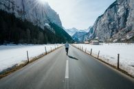 Person Jogging on Road