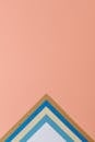 Colorful Triangles on Pink Background